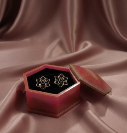 Hexa Floral Studs
