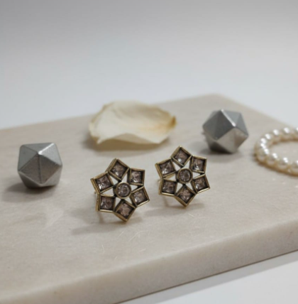 Hexa Floral Studs